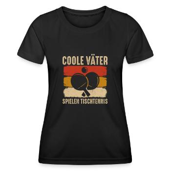 Geschenk für Vater Tischtennis Tischtennisspieler - Frauen Funktions-T-Shirt - Schwarz - Vorne - AI Model Female 172 light (172cm)