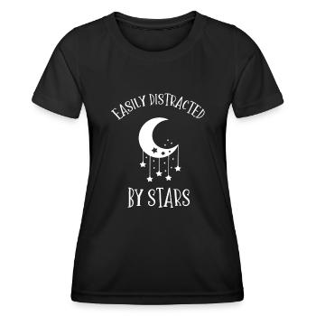 Star Gas, Cosmology, Astronomy - Binoculars - Women's Functional T-Shirt - black - Front - AI Model Female 172 light (172cm)