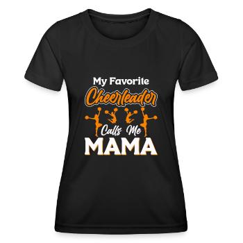 Cheerleading Team Cheerleader Entraîneur - T-shirt sport Femme - noir - Devant - AI Model Female 172 light (172cm)
