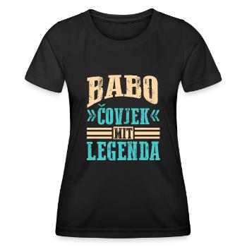 Babo Bosnien Vater Bosnischer Papa Balkan Bosna - Frauen Funktions-T-Shirt - Schwarz - Vorne - AI Model Female 172 light (172cm)