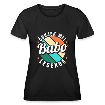 Babo Bosnien Vater Bosnischer Papa Balkan Bosna - Frauen Funktions-T-Shirt - Schwarz - Vorne - AI Model Female 172 light (172cm)