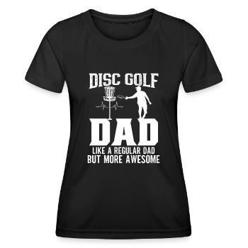 Frisbee Player Disc Golf Frisbee Competition - T-shirt sport Femme - noir - Devant - AI Model Female 172 light (172cm)