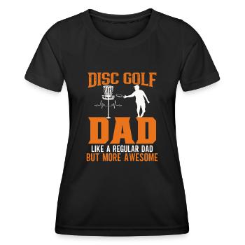 Frisbee Player Disc Golf Frisbee Competition - T-shirt sport Femme - noir - Devant - AI Model Female 172 light (172cm)