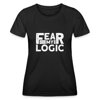 Fear My Logic - Atheism Halloween - Women's Functional T-Shirt - black - Front - AI Model Female 172 light (172cm)