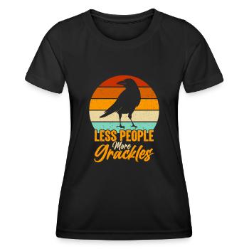 Blackbird Grackle Bird Design pour les ornithologues amateurs - T-shirt sport Femme - noir - Devant - AI Model Female 172 light (172cm)