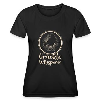 Blackbird Grackle Bird Design for Birdwatchers - Women's Functional T-Shirt - black - Front - AI Model Female 172 light (172cm)