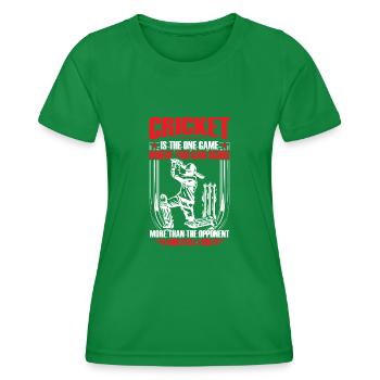 Le cricket est le seul jeu - T-shirt sport Femme - vert - Devant - AI Model Female 172 dark (172cm)