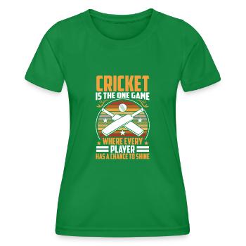 Le cricket est le seul jeu - T-shirt sport Femme - vert - Devant - AI Model Female 172 dark (172cm)