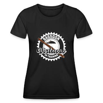 Musician Orchestra Wind instrument Bassoon - Women's Functional T-Shirt - black - Front - AI Model Female 172 light (172cm)