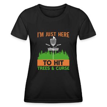 Disc Golf Player Frisbee Player - T-shirt sport Femme - noir - Devant - AI Model Female 172 light (172cm)