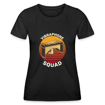 Musiker Musikschule Vibraphon Schlagzeug - Frauen Funktions-T-Shirt - Schwarz - Vorne - AI Model Female 172 light (172cm)