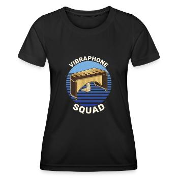 Musiker Musikschule Vibraphon Schlagzeug - Frauen Funktions-T-Shirt - Schwarz - Vorne - AI Model Female 172 light (172cm)
