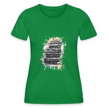 Lesen Bücher Buch - Frauen Funktions-T-Shirt - Kelly Green - Vorne - AI Model Female 172 dark (172cm)