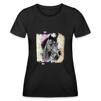 Horse - Women's Functional T-Shirt - black - Front - AI Model Female 172 light (172cm)