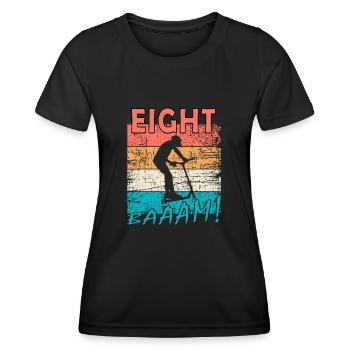 Scooter Stuntscooter 8. Geburtstag 8 - Frauen Funktions-T-Shirt - Schwarz - Vorne - AI Model Female 172 light (172cm)