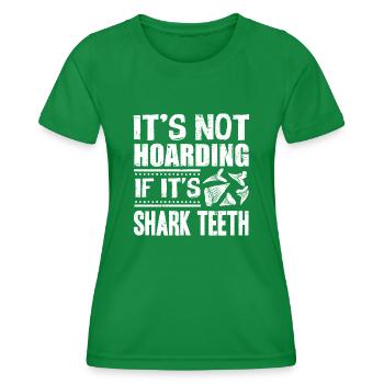 Haie, Haifischzählersammler - Frauen Funktions-T-Shirt - Kelly Green - Vorne - AI Model Female 172 dark (172cm)