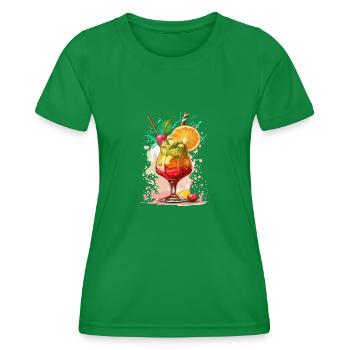 Cocktail - Women's Functional T-Shirt - kelly green - Front - AI Model Female 172 dark (172cm)