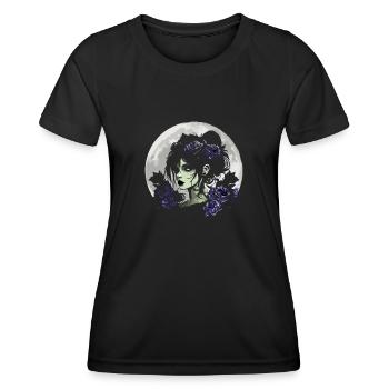 Fille gothique aux roses noires - Gothique - T-shirt sport Femme - noir - Devant - AI Model Female 172 light (172cm)
