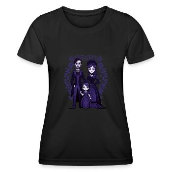 Viktorianische Goth-Familie - Gothic - Frauen Funktions-T-Shirt - Schwarz - Vorne - AI Model Female 172 light (172cm)
