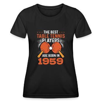 Die Besten Tischtennisspieler 1959 - Frauen Funktions-T-Shirt - Schwarz - Vorne - AI Model Female 172 light (172cm)