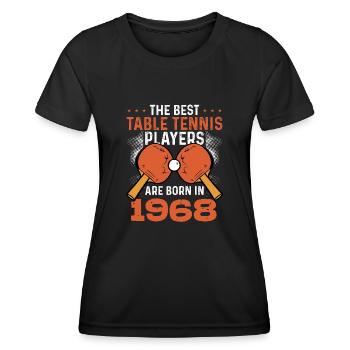 The Best Table Tennis Players 1968 - Women's Functional T-Shirt - black - Front - AI Model Female 172 light (172cm)