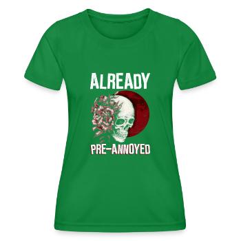 Déjà préchargé - Goth Gothic - T-shirt sport Femme - vert - Devant - AI Model Female 172 dark (172cm)