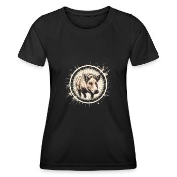 Hog Hunting Crosshair - Women's Functional T-Shirt - black - Front - AI Model Female 172 light (172cm)