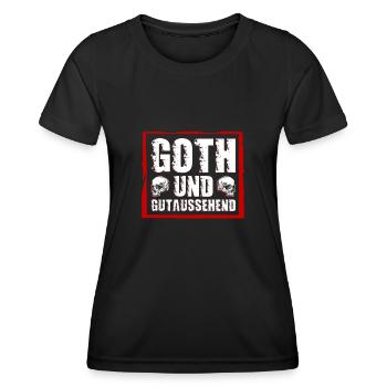 Goth und Gutaussehend - Gothic Goth Girl - Frauen Funktions-T-Shirt - Schwarz - Vorne - AI Model Female 172 light (172cm)