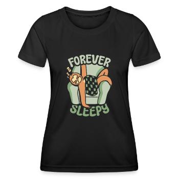 Immer ein verschlafenes Faultier - Frauen Funktions-T-Shirt - Schwarz - Vorne - AI Model Female 172 light (172cm)