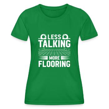 Flooring installer, tile warehouse - Women's Functional T-Shirt - kelly green - Front - AI Model Female 172 dark (172cm)