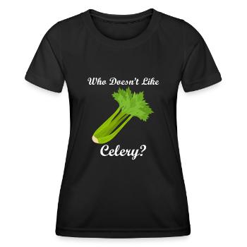 Gesundes Essen Gemüse Sellerie Essen - Frauen Funktions-T-Shirt - Schwarz - Vorne - AI Model Female 172 light (172cm)