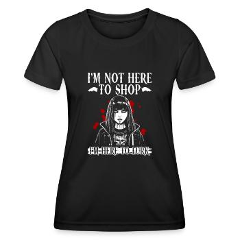 Mall Goth Gothic Grufti Saying Emo - Women's Functional T-Shirt - black - Front - AI Model Female 172 light (172cm)
