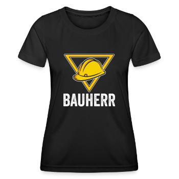 Bauherr - Frauen Funktions-T-Shirt - Schwarz - Vorne - AI Model Female 172 light (172cm)