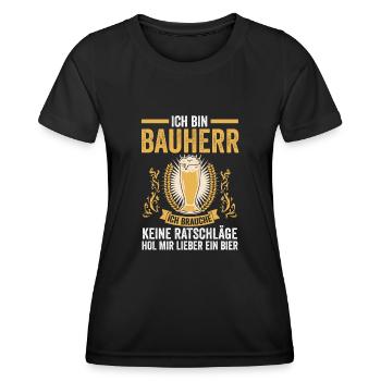 Bier Bauherr - Frauen Funktions-T-Shirt - Schwarz - Vorne - AI Model Female 172 light (172cm)