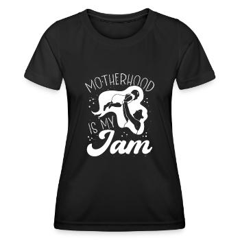 Mutterschaft Ist Meine Marmelade - Frauen Funktions-T-Shirt - Schwarz - Vorne - AI Model Female 172 light (172cm)