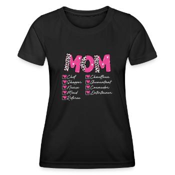 Mom jobs - Women's Functional T-Shirt - black - Front - AI Model Female 172 light (172cm)