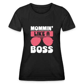 Mama Wie Ein Chef - Frauen Funktions-T-Shirt - Schwarz - Vorne - AI Model Female 172 light (172cm)