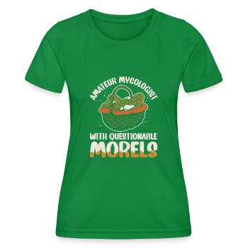 Amateur Mycologist With Questionable Morels - Frauen Funktions-T-Shirt - Kelly Green - Vorne - AI Model Female 172 dark (172cm)