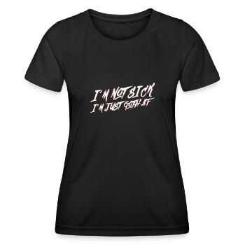 Je ne suis pas malade, je suis juste Goth AF - Moontan Gothic - T-shirt sport Femme - noir - Devant - AI Model Female 172 light (172cm)