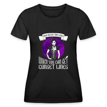 Moontan Gothic Spruch Goth Girl Grufti Emo - Frauen Funktions-T-Shirt - Schwarz - Vorne - AI Model Female 172 light (172cm)