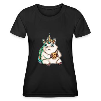 Einhorn Cookie - Frauen Funktions-T-Shirt - Schwarz - Vorne - AI Model Female 172 light (172cm)