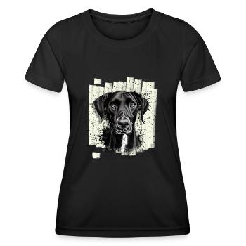 Chien Dogue Dogue Noir - T-shirt sport Femme - noir - Devant - AI Model Female 172 light (172cm)