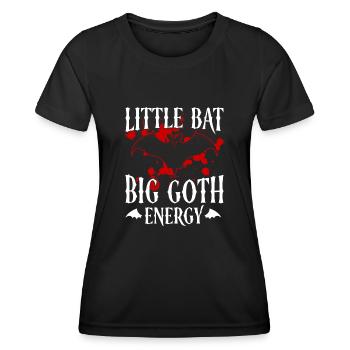 Baby Bat Gothic Goth Grufti Saying - Women's Functional T-Shirt - black - Front - AI Model Female 172 light (172cm)
