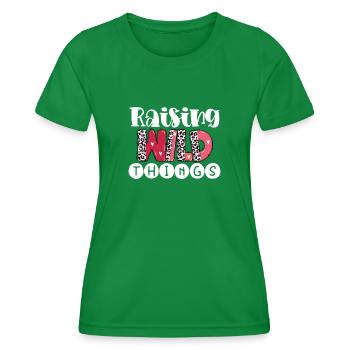 Aufzucht Wilder Dinge - Frauen Funktions-T-Shirt - Kelly Green - Vorne - AI Model Female 172 dark (172cm)