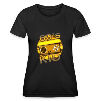 Kind der 60er Jahre - Frauen Funktions-T-Shirt - Schwarz - Vorne - AI Model Female 172 light (172cm)