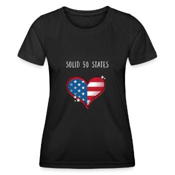 Solid 50 States American Proud USA Confident - Women's Functional T-Shirt - black - Front - AI Model Female 172 light (172cm)
