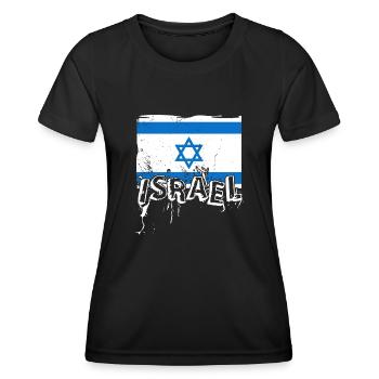 Israel Jerusalem National colors Judaism - Women's Functional T-Shirt - black - Front - AI Model Female 172 light (172cm)