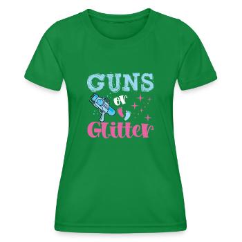 Weapons or glitter - Women's Functional T-Shirt - kelly green - Front - AI Model Female 172 dark (172cm)
