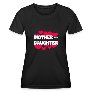 Mère et fille - T-shirt sport Femme - noir - Devant - AI Model Female 172 light (172cm)