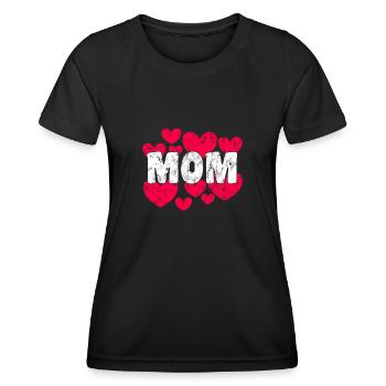 Maman Maman Maman Cadeau - T-shirt sport Femme - noir - Devant - AI Model Female 172 light (172cm)